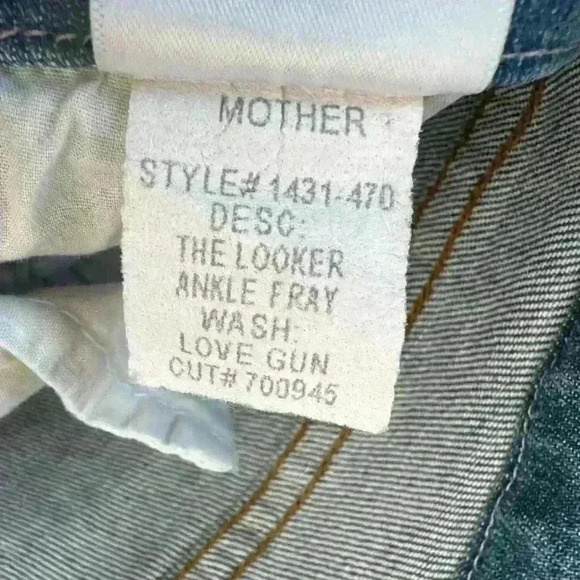 MOTHER THE LOOKER ANKLE FRAY LOVE GUN STYLE# 1431-470 & CUT# 700945 32 SOLD OUT - Picture 6 of 15